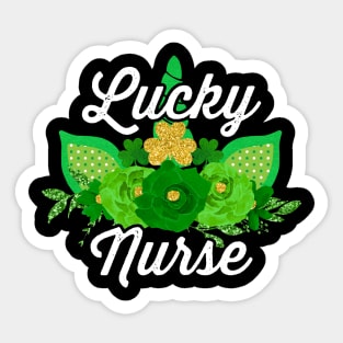 Lucky Nurse Unicorn Shamrock St Paddy Saint Patrick Day Sticker